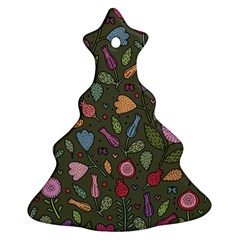 Floral pattern Christmas Tree Ornament (Two Sides)