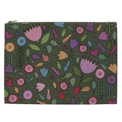 Floral pattern Cosmetic Bag (XXL)