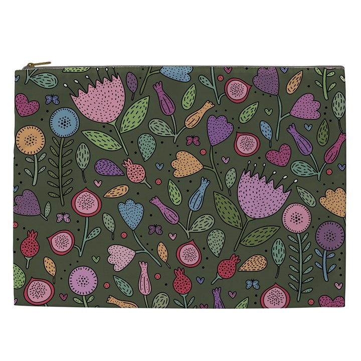 Floral pattern Cosmetic Bag (XXL)