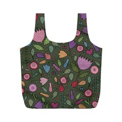 Floral pattern Full Print Recycle Bag (M)