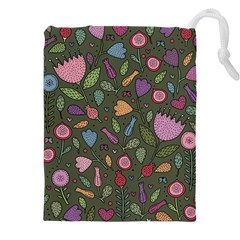 Floral pattern Drawstring Pouch (4XL)