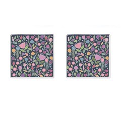 Floral Pattern Cufflinks (square) by Valentinaart