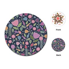 Floral Pattern Playing Cards Single Design (round) by Valentinaart