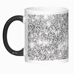 Silver And White Glitters Metallic Finish Party Texture Background Imitation Morph Mugs by genx