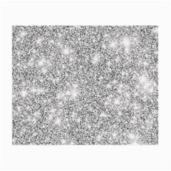 Silver And White Glitters Metallic Finish Party Texture Background Imitation Small Glasses Cloth by genx