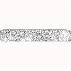 Silver And White Glitters Metallic Finish Party Texture Background Imitation Small Bar Mats by genx