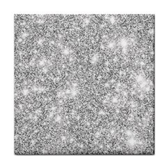 Silver And White Glitters Metallic Finish Party Texture Background Imitation Face Towel by genx