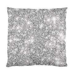 Silver And White Glitters Metallic Finish Party Texture Background Imitation Standard Cushion Case (one Side) by genx