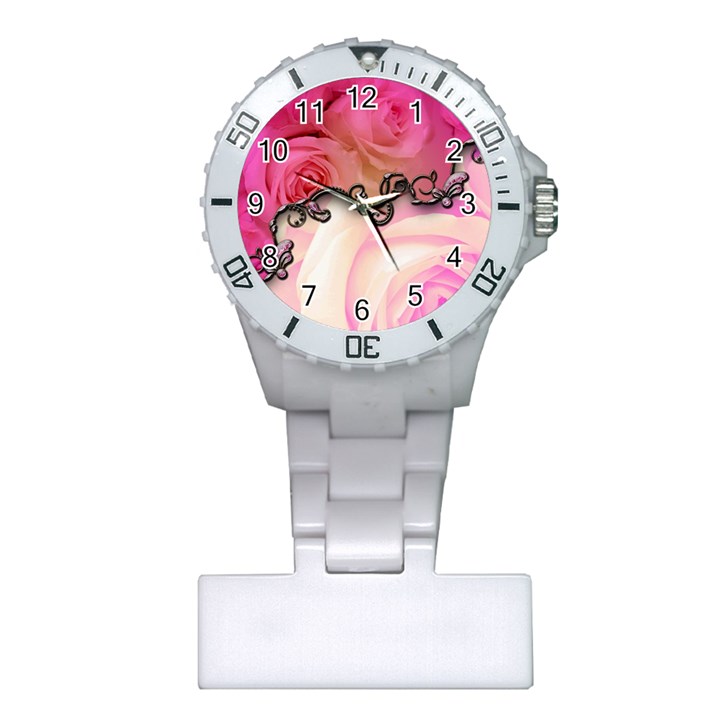 Decorative Elegant Roses Plastic Nurses Watch