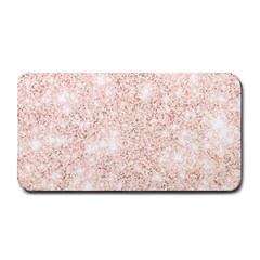 Rose Gold Pink Glitters Metallic Finish Party Texture Imitation Pattern Medium Bar Mats by genx