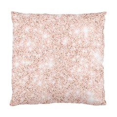 Rose Gold Pink Glitters Metallic Finish Party Texture Imitation Pattern Standard Cushion Case (two Sides) by genx