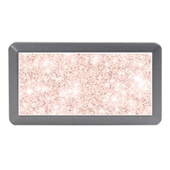 Rose Gold Pink Glitters Metallic Finish Party Texture Imitation Pattern Memory Card Reader (mini) by genx