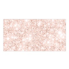 Rose Gold Pink Glitters Metallic Finish Party Texture Imitation Pattern Satin Shawl by genx