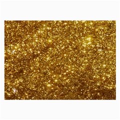 Gold Glitters Metallic Finish Party Texture Background Faux Shine Pattern Large Glasses Cloth (2 Sides) by genx