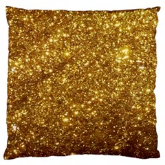 Gold Glitters Metallic Finish Party Texture Background Faux Shine Pattern Large Cushion Case (one Side) by genx