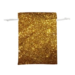 Gold Glitters Metallic Finish Party Texture Background Faux Shine Pattern Lightweight Drawstring Pouch (m) by genx