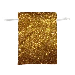 Gold Glitters Metallic Finish Party Texture Background Faux Shine Pattern Lightweight Drawstring Pouch (l) by genx