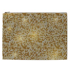 Retro Gold Glitters Golden Disco Ball Optical Illusion Cosmetic Bag (xxl) by genx