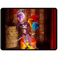 Cute Little Harlequin Double Sided Fleece Blanket (large)  by FantasyWorld7