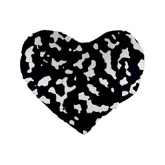 Camouflage Bleu Standard 16  Premium Heart Shape Cushions by kcreatif