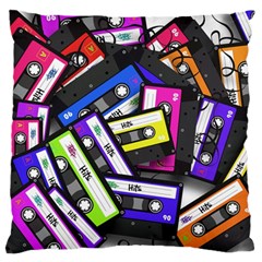Cassette Many Record Graphics Large Cushion Case (two Sides) by Wegoenart