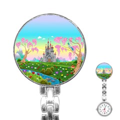 Fairytale Castle Stainless Steel Nurses Watch by myuique