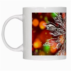 Ice Crystal Crystal Snowflake Bokeh White Mugs by Wegoenart