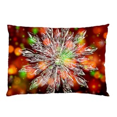 Ice Crystal Crystal Snowflake Bokeh Pillow Case (two Sides) by Wegoenart