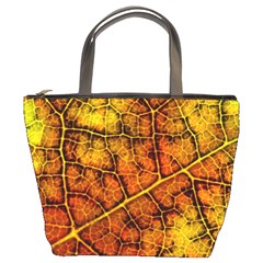 Autumn Leaves Forest Fall Color Bucket Bag by Wegoenart