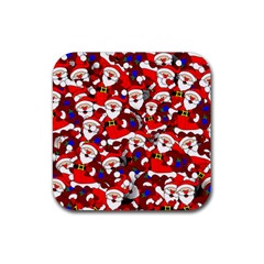 Nicholas Santa Christmas Pattern Rubber Coaster (Square) 