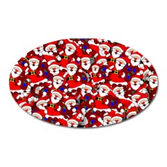 Nicholas Santa Christmas Pattern Oval Magnet