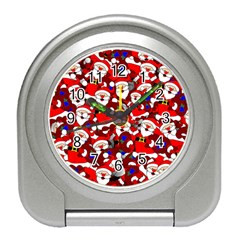 Nicholas Santa Christmas Pattern Travel Alarm Clock