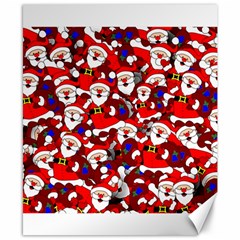 Nicholas Santa Christmas Pattern Canvas 8  X 10  by Wegoenart