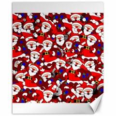 Nicholas Santa Christmas Pattern Canvas 16  X 20 