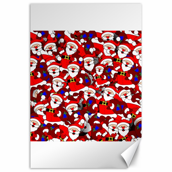Nicholas Santa Christmas Pattern Canvas 20  x 30 