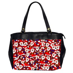 Nicholas Santa Christmas Pattern Oversize Office Handbag (2 Sides)