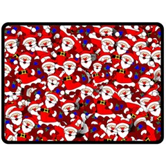 Nicholas Santa Christmas Pattern Fleece Blanket (large) 