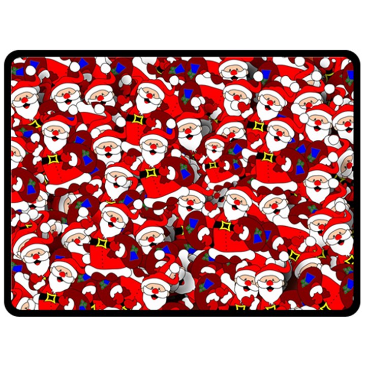 Nicholas Santa Christmas Pattern Fleece Blanket (Large) 