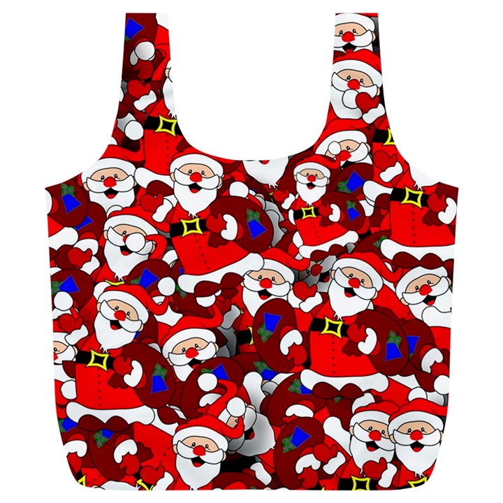 Nicholas Santa Christmas Pattern Full Print Recycle Bag (XL)