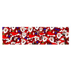 Nicholas Santa Christmas Pattern Satin Scarf (Oblong)