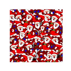 Nicholas Santa Christmas Pattern Small Satin Scarf (Square)