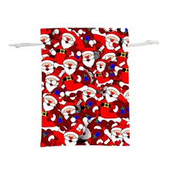 Nicholas Santa Christmas Pattern Lightweight Drawstring Pouch (L)