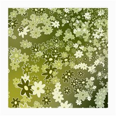Flowers Abstract Background Medium Glasses Cloth (2 Sides) by Wegoenart