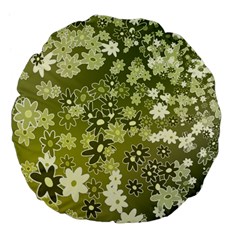 Flowers Abstract Background Large 18  Premium Flano Round Cushions