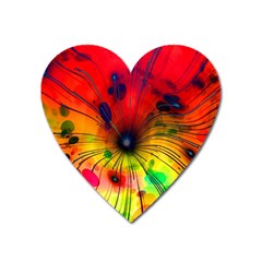 Color Background Structure Lines Heart Magnet by Wegoenart