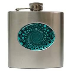 Spiral Abstract Pattern Background Hip Flask (6 Oz) by Wegoenart