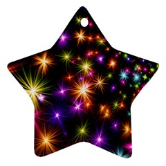 Star Colorful Christmas Abstract Ornament (star) by Wegoenart