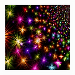 Star Colorful Christmas Abstract Medium Glasses Cloth (2 Sides) by Wegoenart