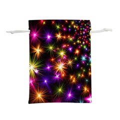 Star Colorful Christmas Abstract Lightweight Drawstring Pouch (m) by Wegoenart