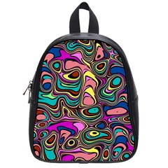 Bending Turn Distort Wave Modern School Bag (small) by Wegoenart